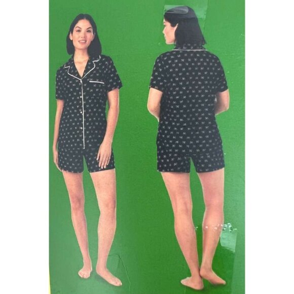 Kate Spade Women's Black Bow Summer Pyjama Set: 2 Pieces / Various Sizes - Picture 4 of 4